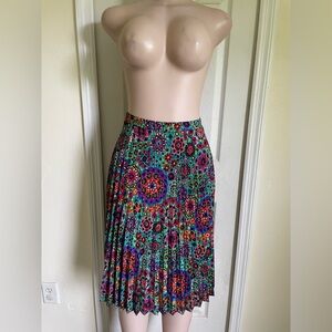VINTAGE SCHRADER Vibrant Geometric A-Line Skirt